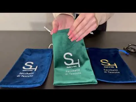 Sacchetti in velluto morbido con stampa lucida