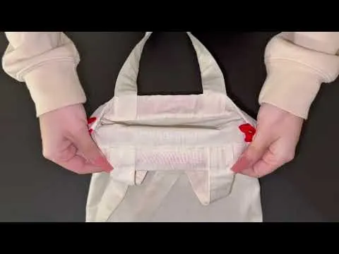 Sacchetto in cotone con chiusura coulisse e manici