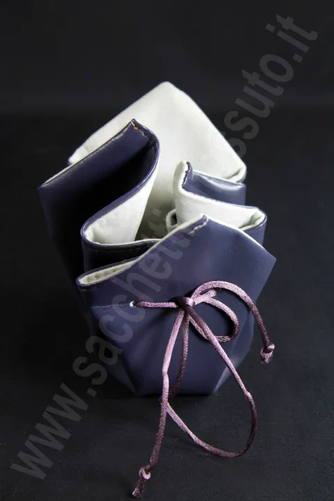Faux leather pouch bag for jewelry and costume jewelry