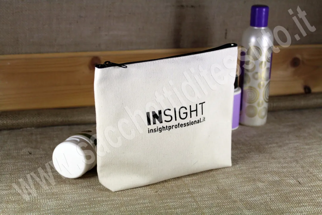 trousse pour cosmétiques en coton naturel