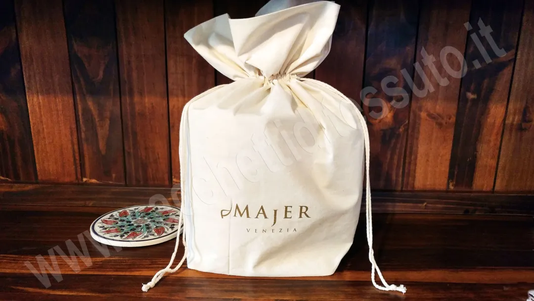 Natural ecological cotton panettone cover with candy wrap closure