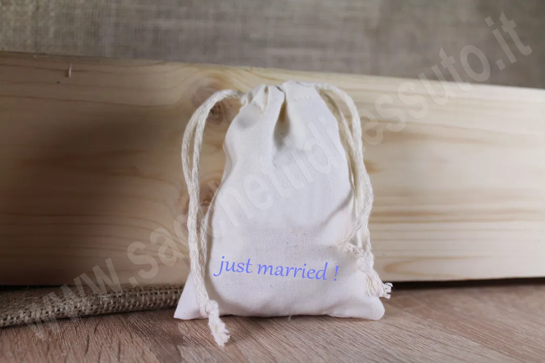sacchetto en coton naturel pour mariage