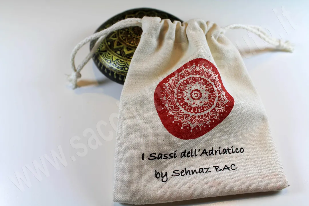 Petit sac en coton naturel pour bijoux fantaisie