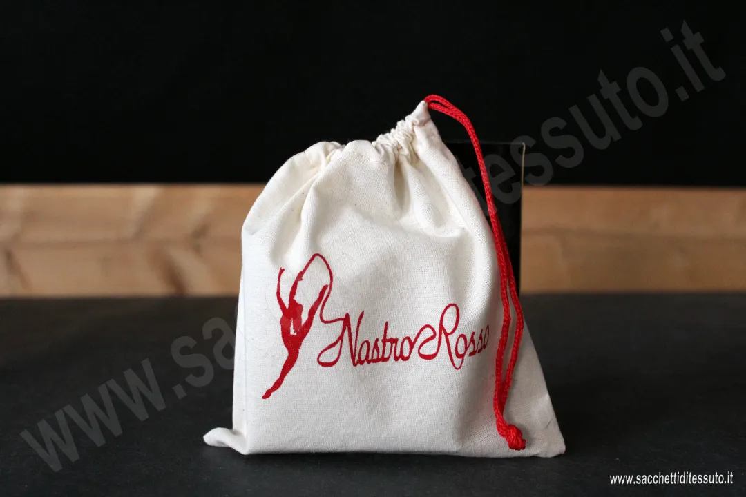 Sac en coton naturel pour chaussures de danse