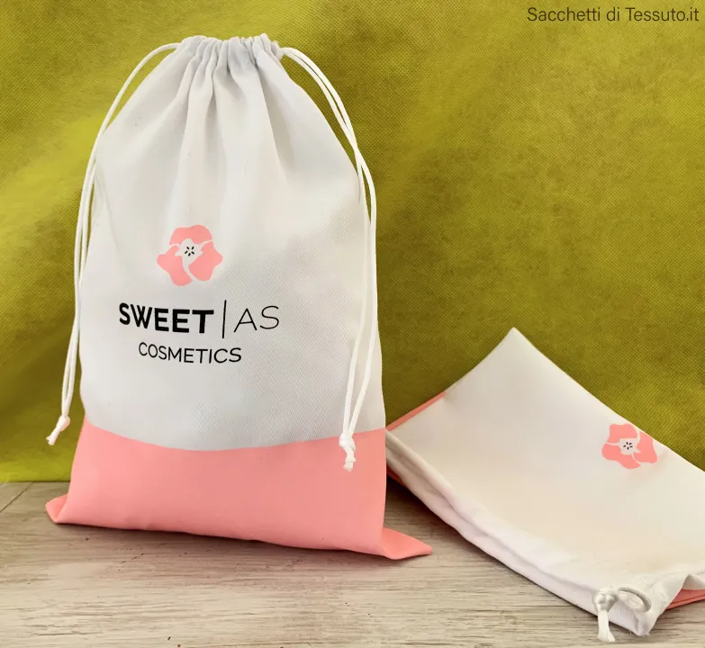 Customizable white drill cotton bag