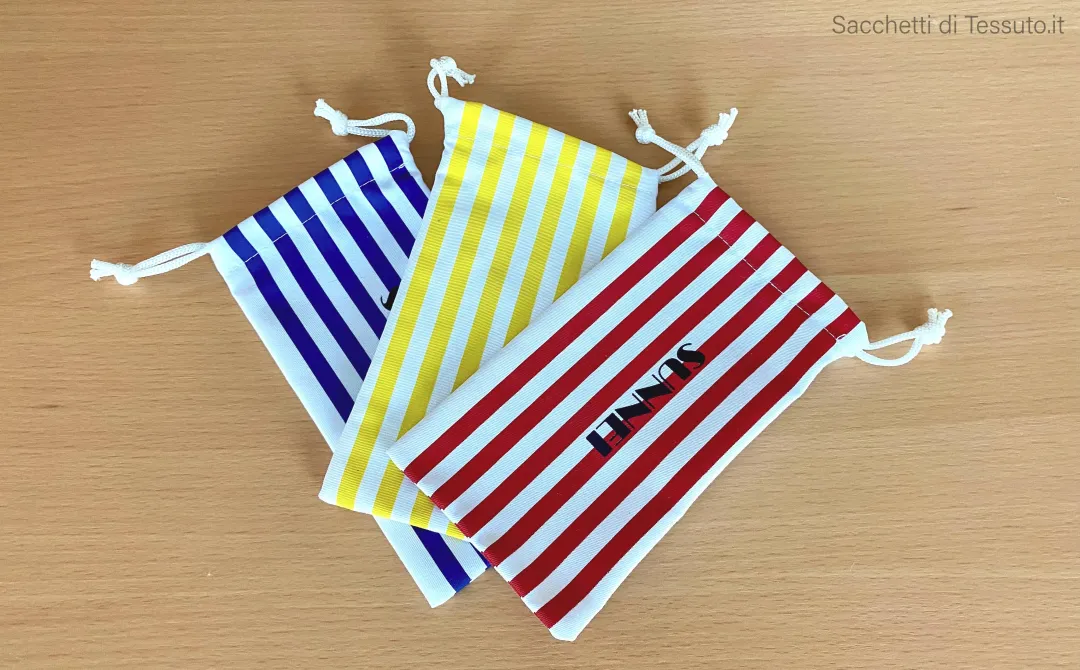 Sacchetti in cotone bianco per occhiali da sole