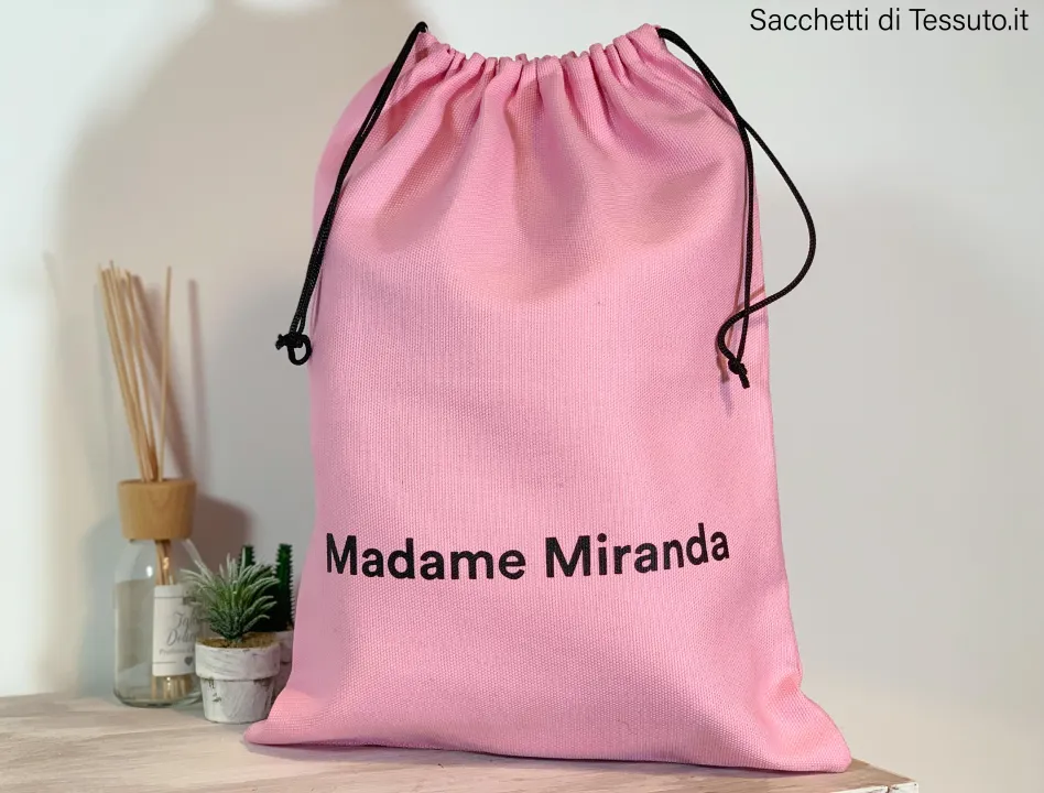 sachets en toile de coton rose pour cosmétiques