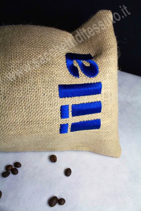 embroidered jute