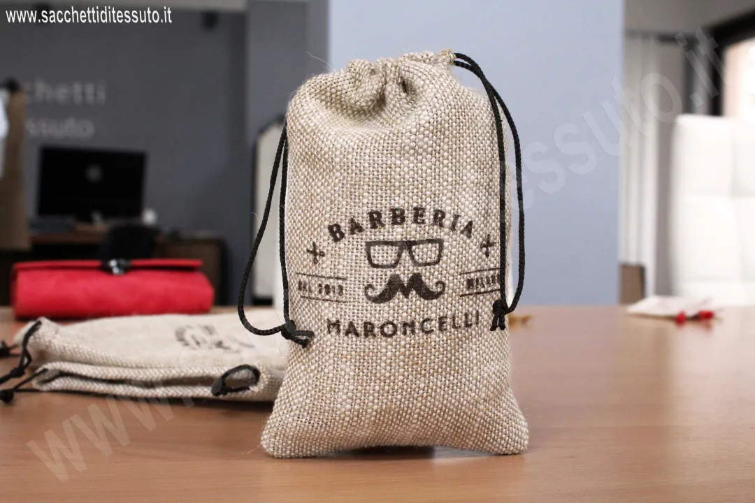 Sacchet en jute mélangé coton