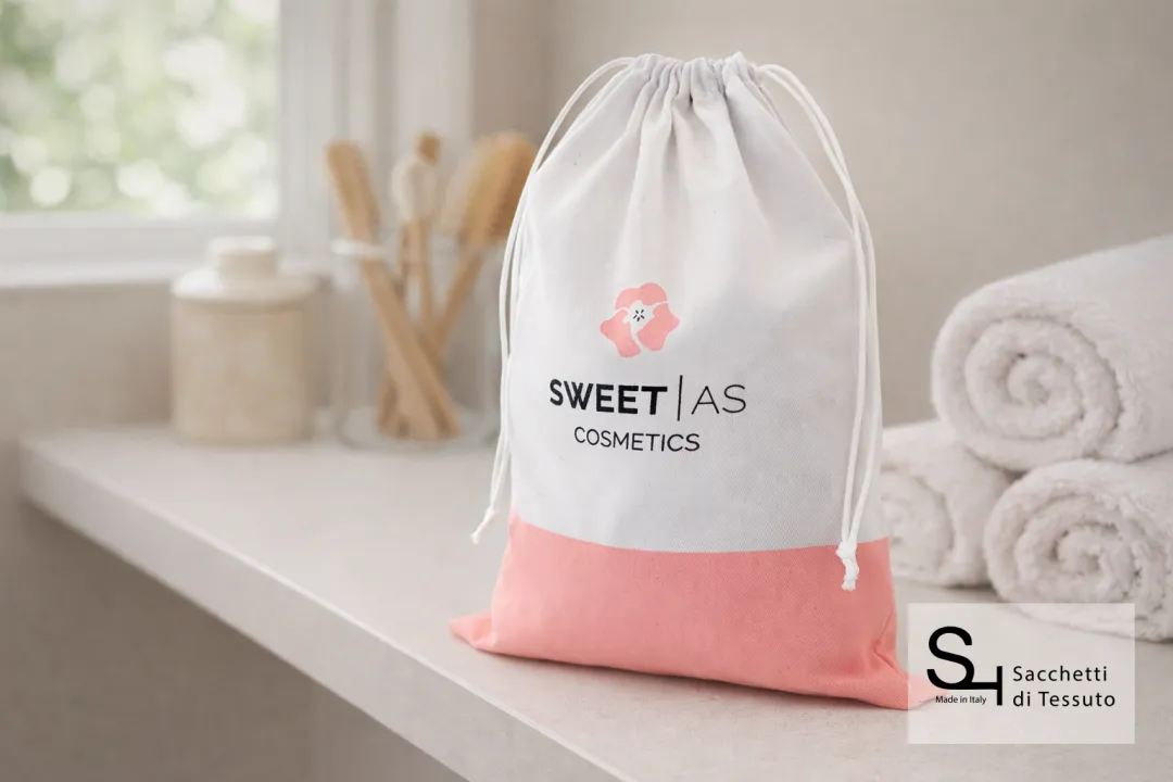 Customizable white cotton bag
