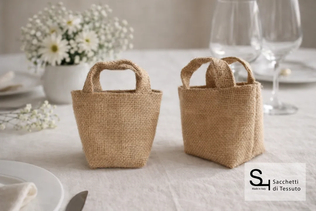 Jute bag for plant and flower pots