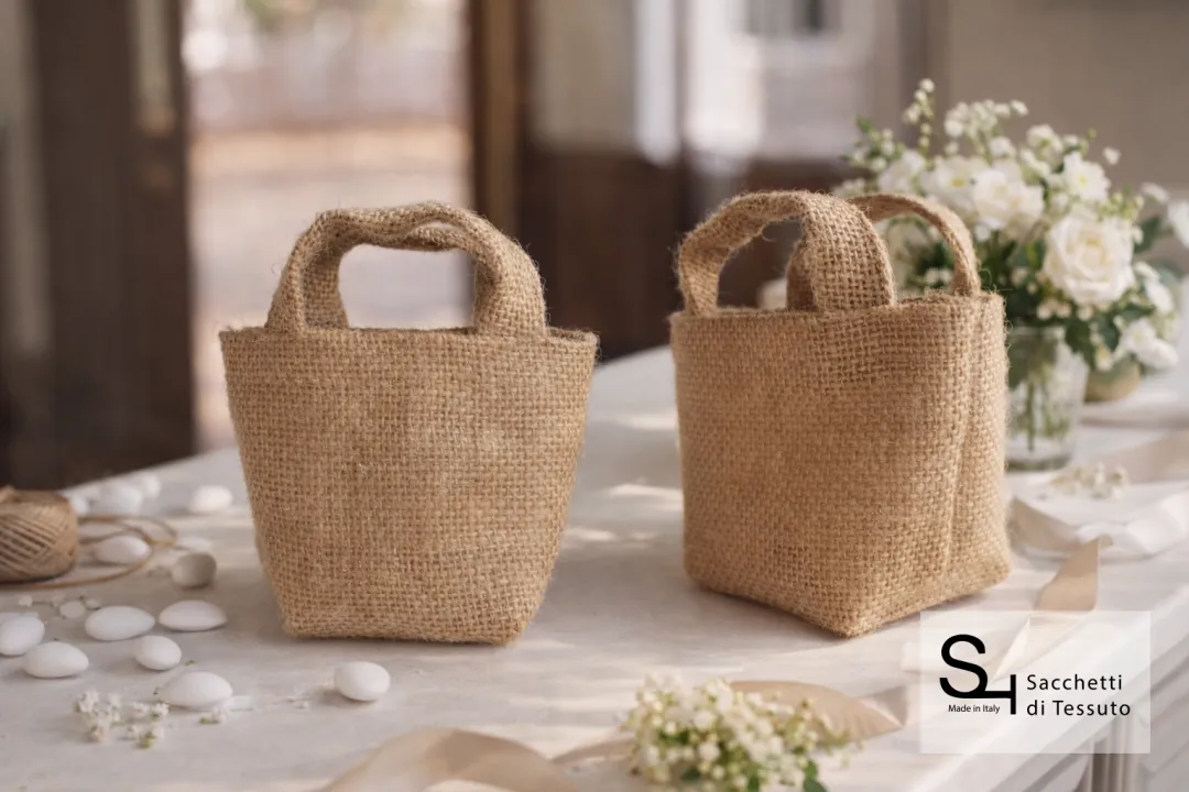Jute bag for plant and flower pots