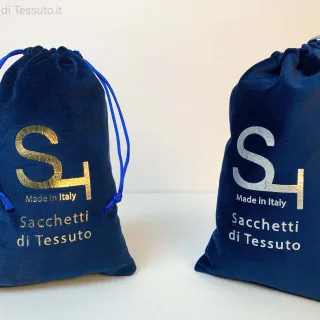 Sacchetti in velluto morbido con stampa lucida