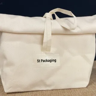 Pochette arrotolata in cotone riciclato 