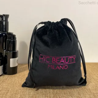 sacchetto in velluto morbido nero