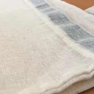 dettaglio di cotone di mussola naturale