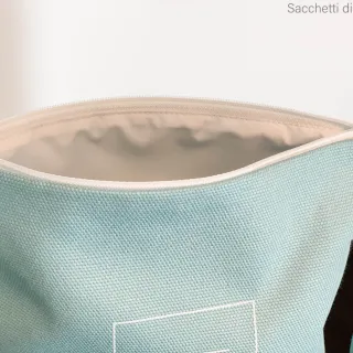 trousse porta trucchi in canvas con fodera interna