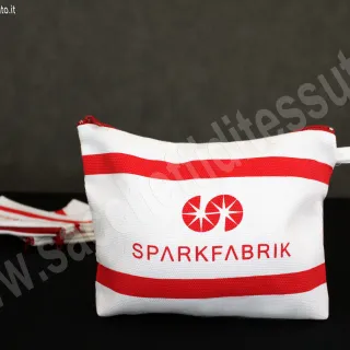 Pochette in canvas naturale