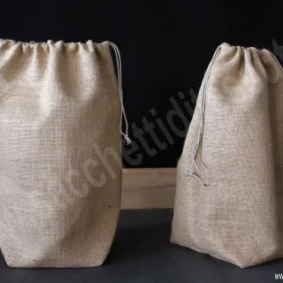 Sacchetto in  juta per salumi e prodotti tipici confezionati