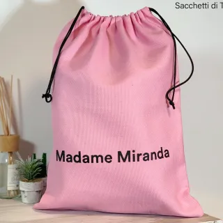 sacchetti in cotone canvas rosa per cosmetici 