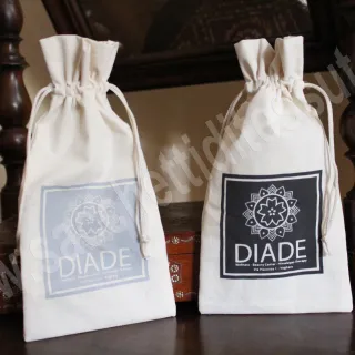 Sacchetto in cotone naturale con chiusura a caramella  