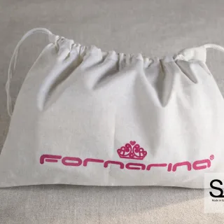 Pochon en tissu de coton blanc pour maroquinerie